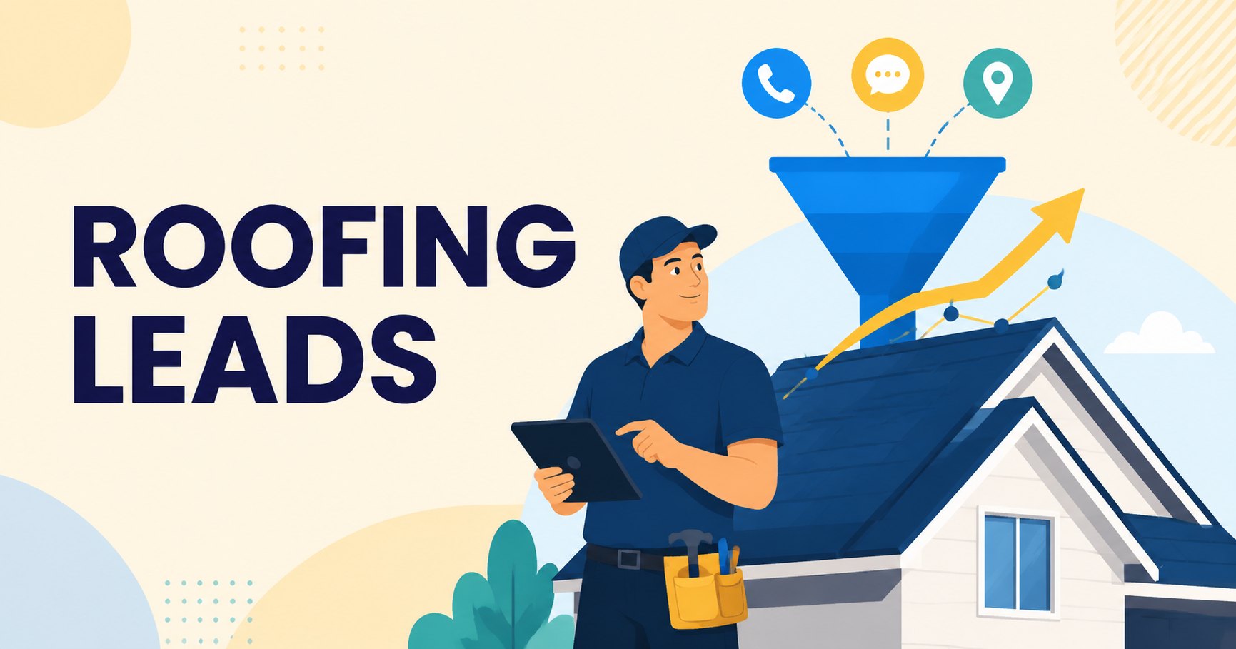 How to get roofing leads - roofing contractor with a lead generation funnel