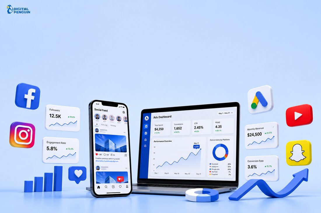 Social media marketing services by The Digital Penguin